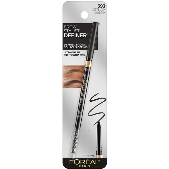 ⭐4/$15 Loreal Paris Brow Stylist Definer Waterproof Eyebrow Pencil Soft Black - Picture 4 of 12